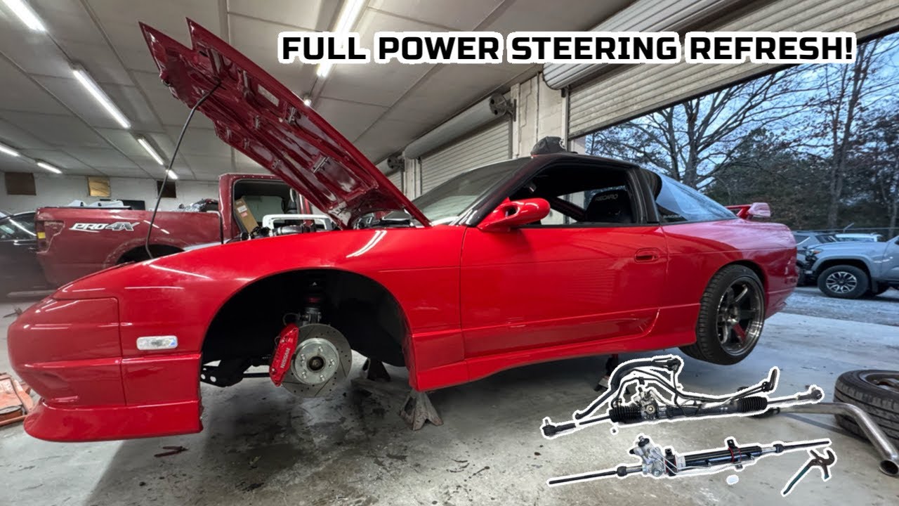 My 240sx gets much needed upgrades! (ISR power steering kit +more)