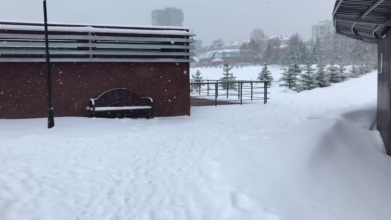 Казань 2021 зимой - Kazan 2021 winter #snow #park #walking
