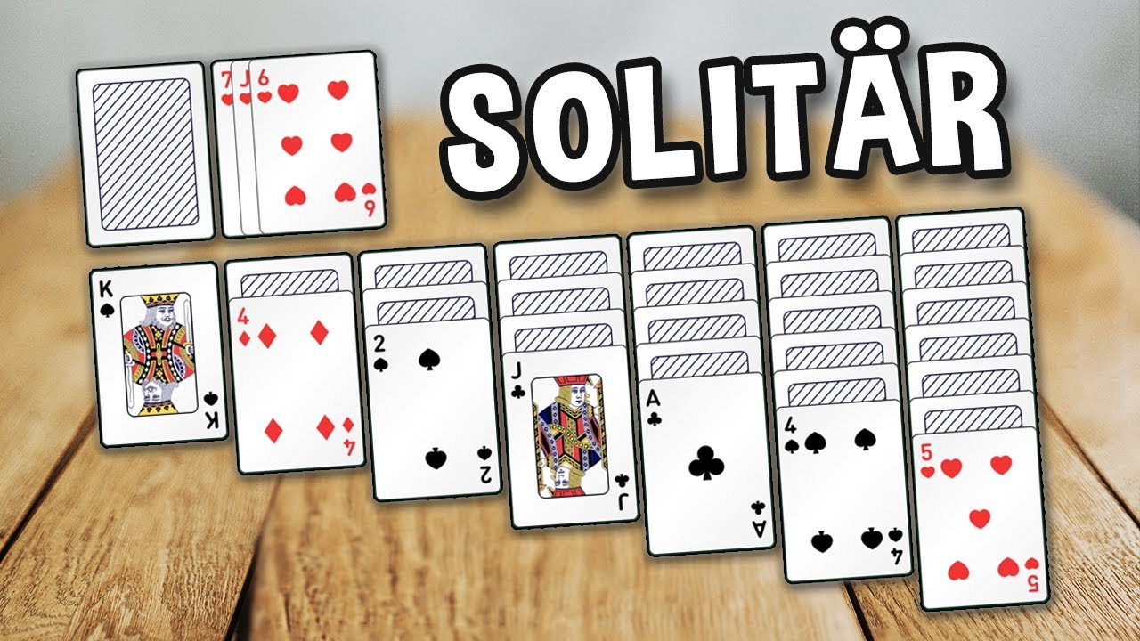 SOLIT&Auml;R / PATIENCE / KLONDIKE - Spielregeln TV (Spielanleitung Deutsch) - SOLITAIRE KARTEN