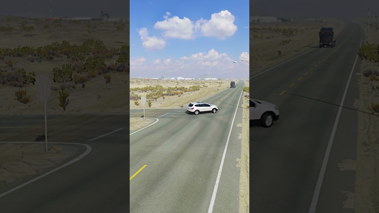 Realistic  Freeway Car Crashes High Speed Unsuccessful overtaking #15
