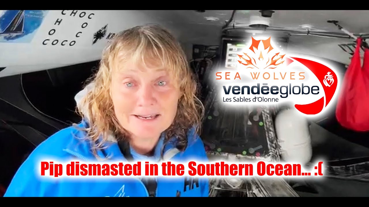 Pip hare loses her mast in the southern ocean! Pip is OK sailing under jerry-rig! What happened?