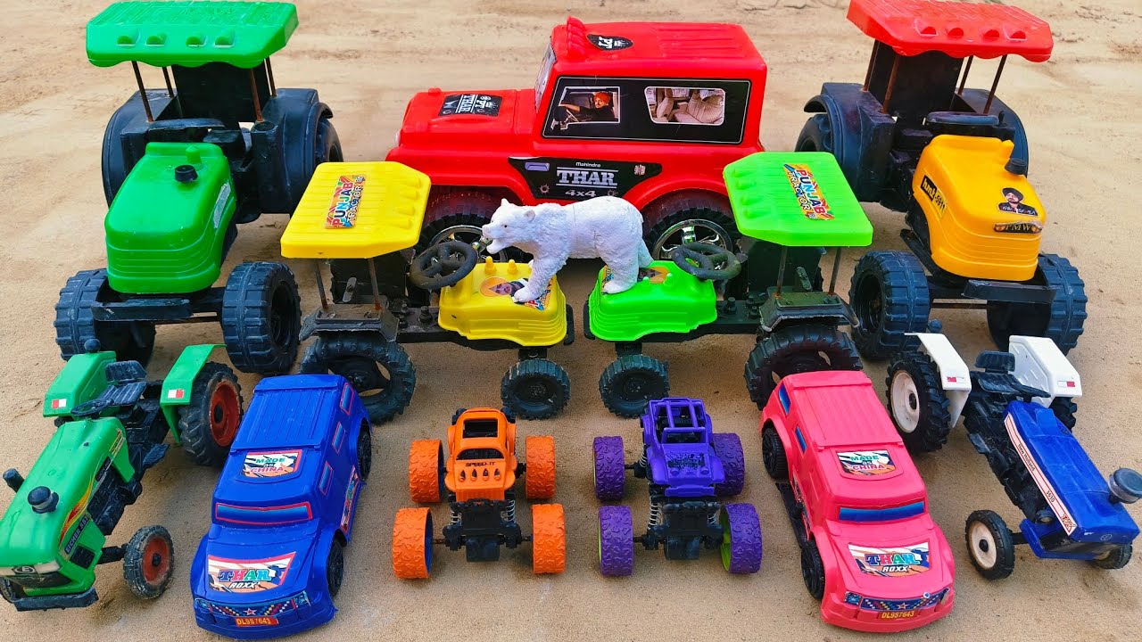 अरे बच्चों Thar गाड़ी को भालू ले गया !! Krishna toy 2 