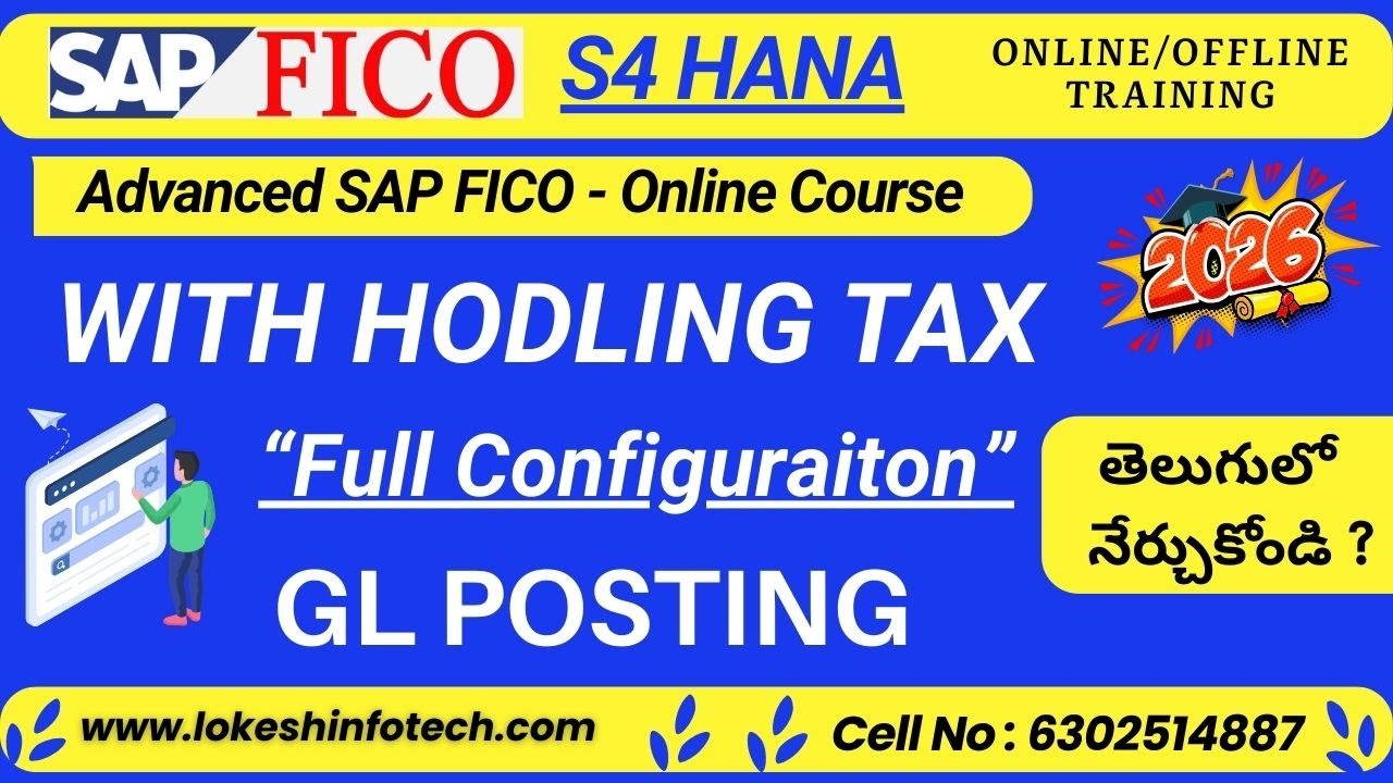 G/L Master Data & Withholding Tax Configuration in SAP FICO S/4HANA