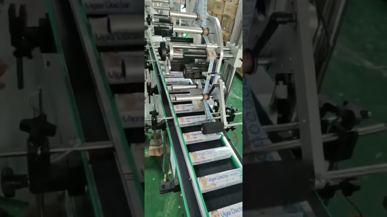 Automatic toothpaste product box case small label top side labeling machine