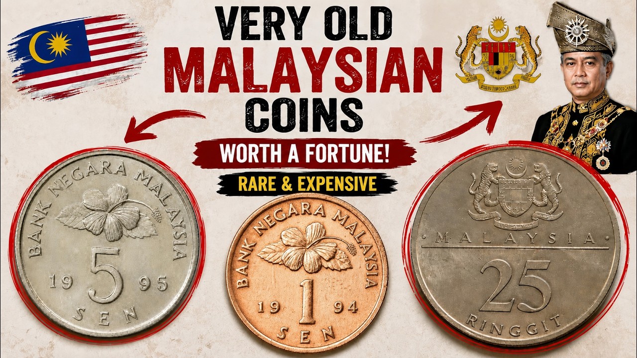 Rare Malaysia Coin Values Revealed. 1 sen 1994. 25 Ringgit 1989. 5 Sen 1995
