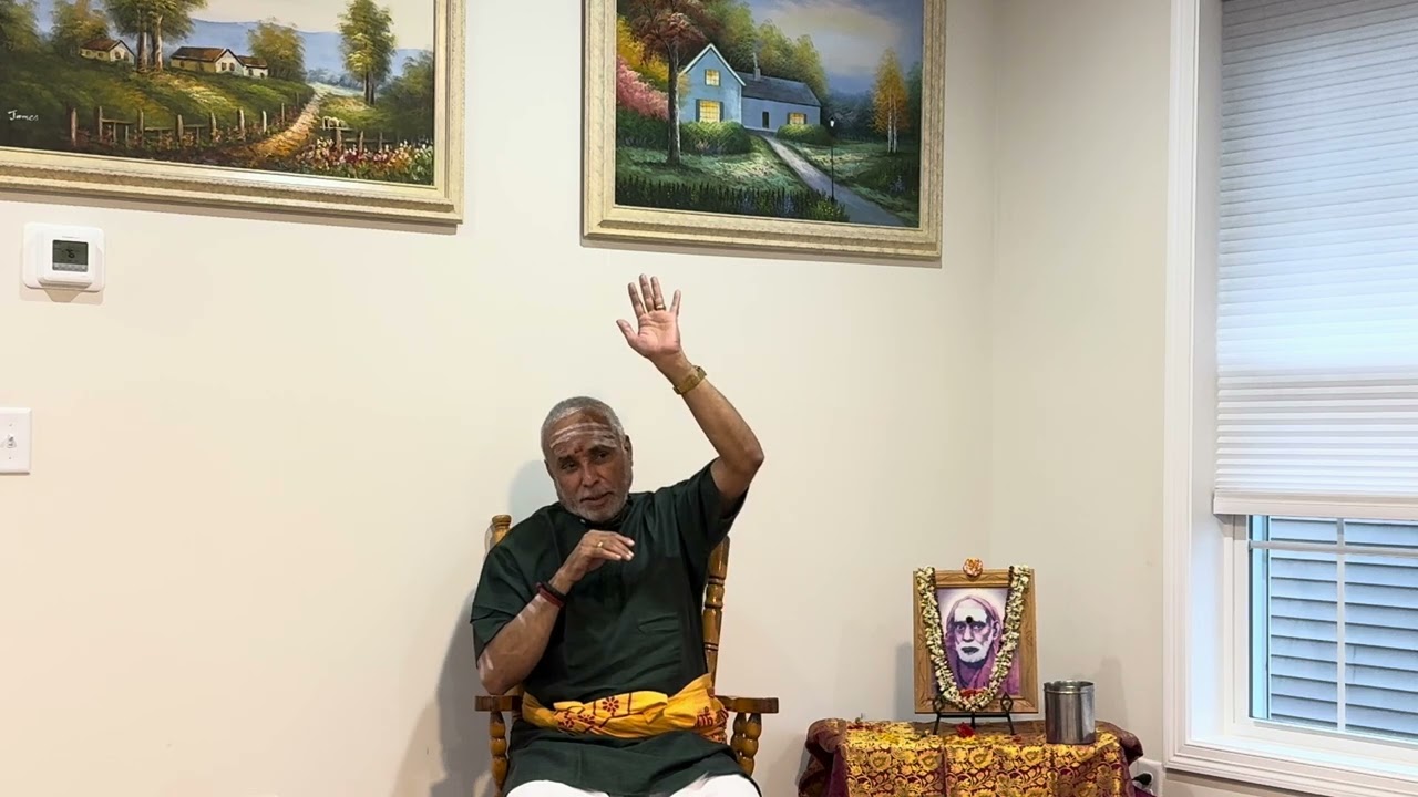 Shri P.Swaminathan 2024 USA Visit - pravachanam at Mouli & Aparna's house