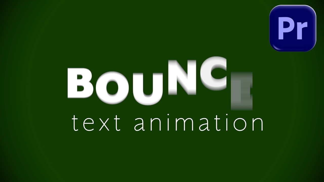 Smooth BOUNCE TEXT ANIMATION in Premiere Pro