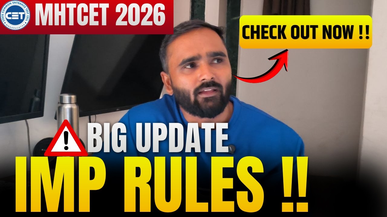 BIG UPDATE 🚨 MHT CET 2026 IMP Rules !|PRADEEP GIRI SIR