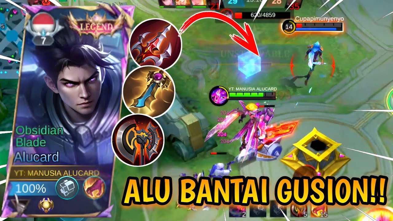 GUSION KENA MENTAL LAWAN ALUCARD !!! CARA LAWAN GUSION PAKAI ALUCARD | MLBB