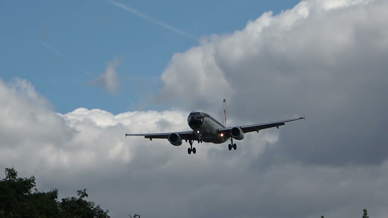 British Airways (BEA Retro Livery) Airbus A319 Landing at London - Heathrow.