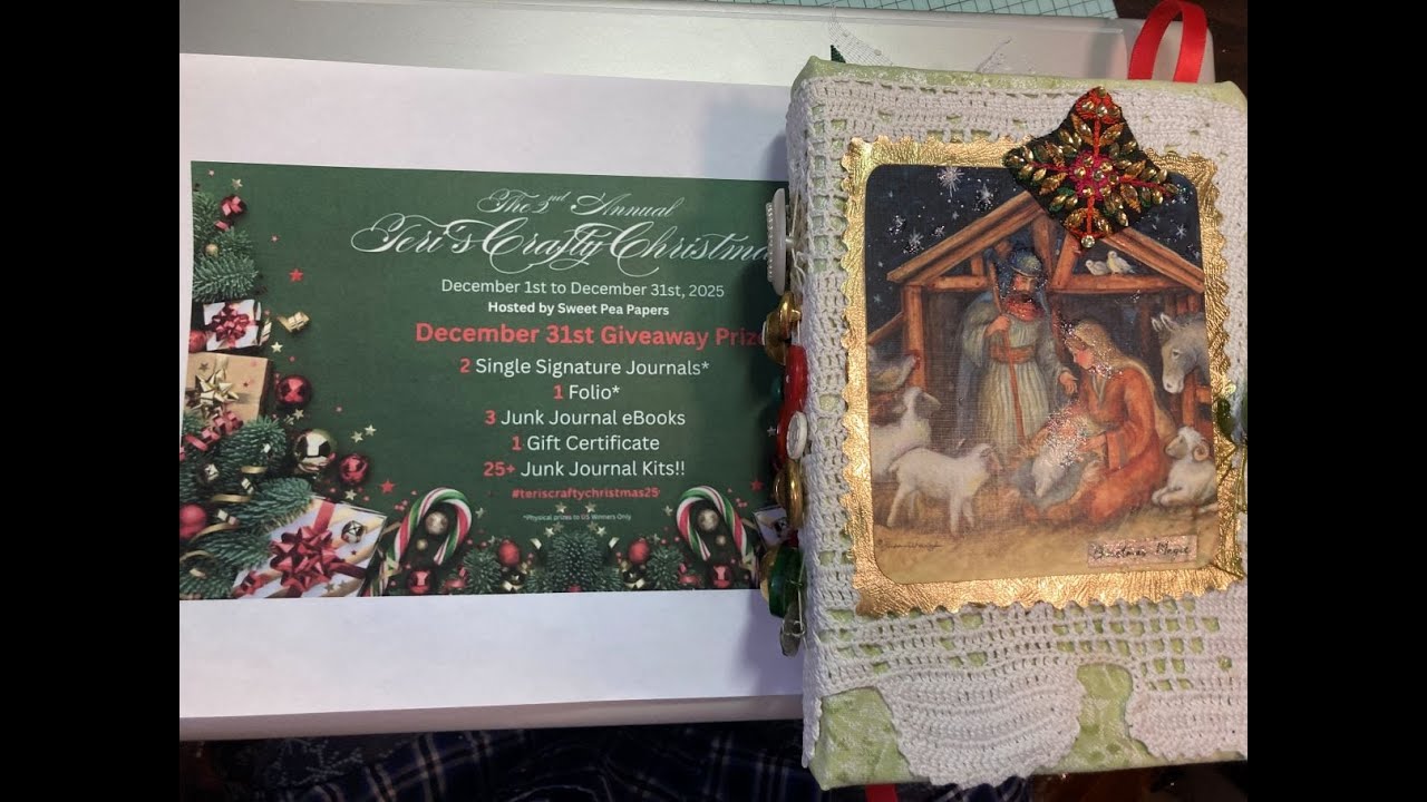 Christmas card holder/journal final flip through  @teriscraftychristmas25