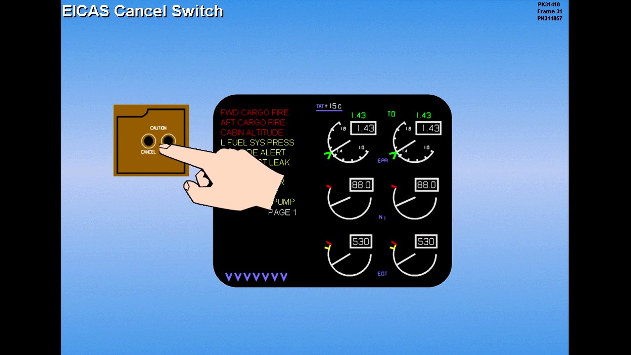 Boeing B757 300 CBT #5 Engine Indicating and Crew Alerting System EICAS Part 1