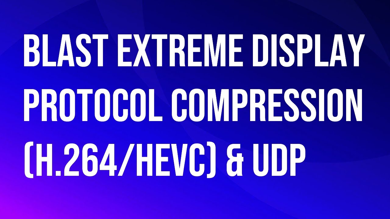 VMware\Omnissa Blast Extreme display protocol (H.264/HEVC) & UDP.