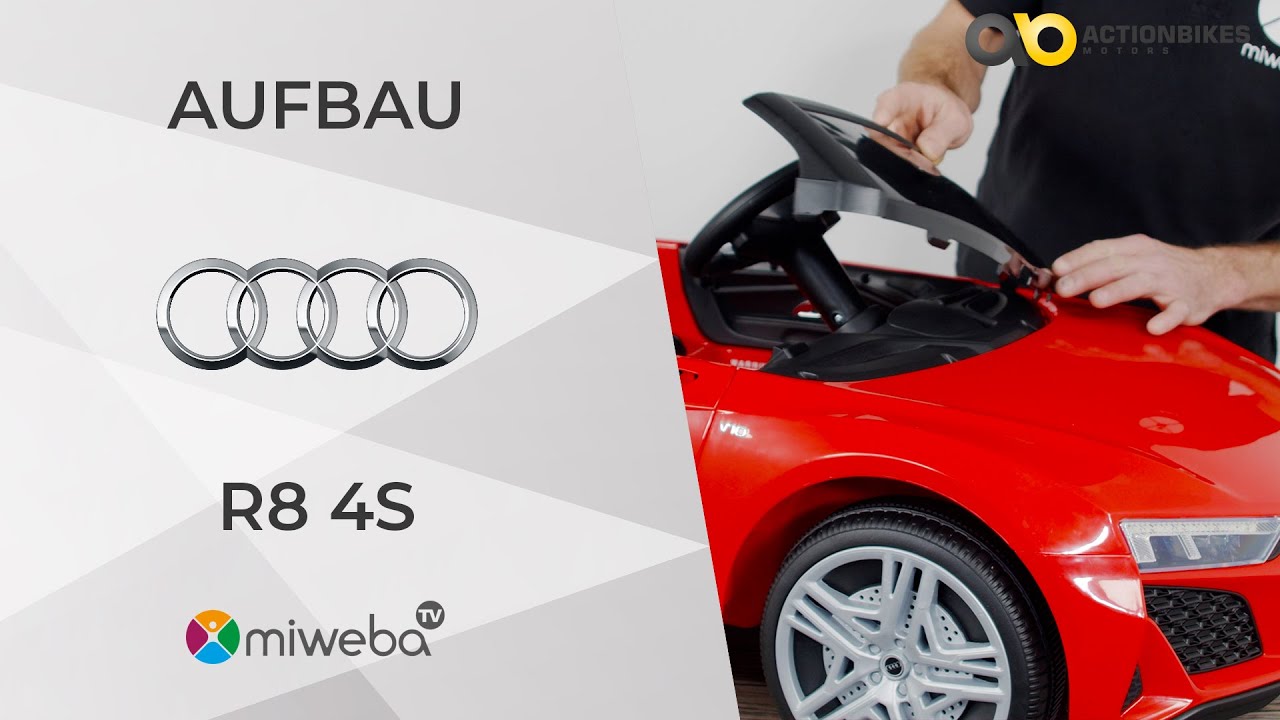 Kinder Elektroauto AUDI R8 4S SPYDER - Aufbau Video | Montage | Anleitung | Hilfe | Tipps | Miweba