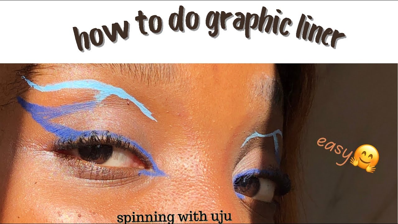 How to do graphic liner makeup (QUICK and EASY) |                                  SPINNING WITH UJU