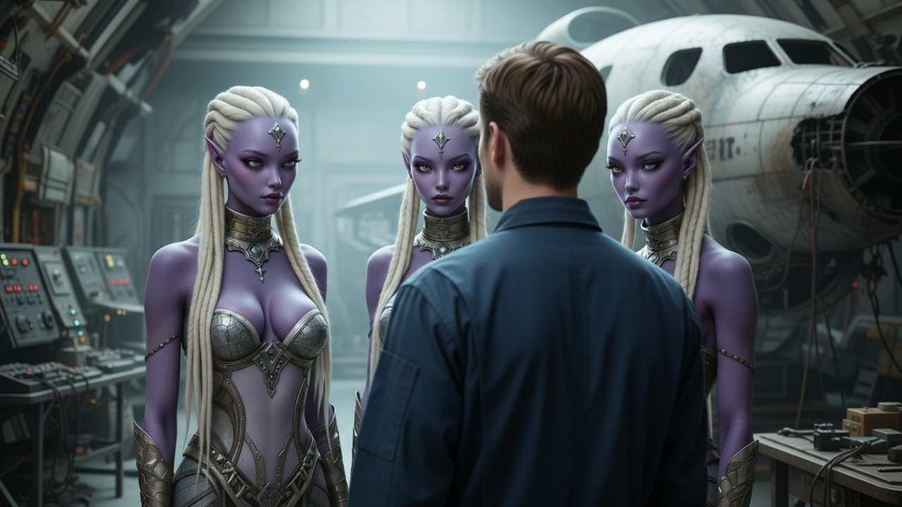 I Repaired the Three Alien Princess Sisters' Ship...All Three Begged 'Stay With Us'