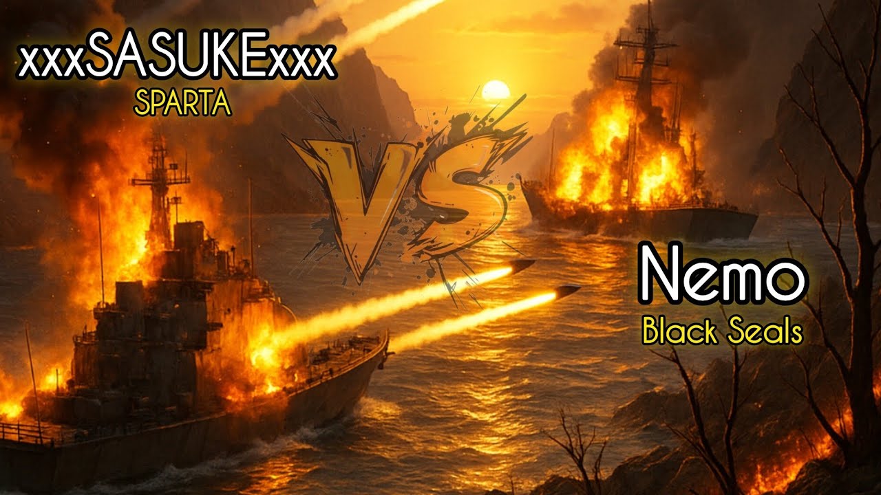Choque de titanes en Force of Warships | xxxSASUKExxx ( SPARTA ) 🆚 Nemo ( Black Seals ) online PvP 🔥