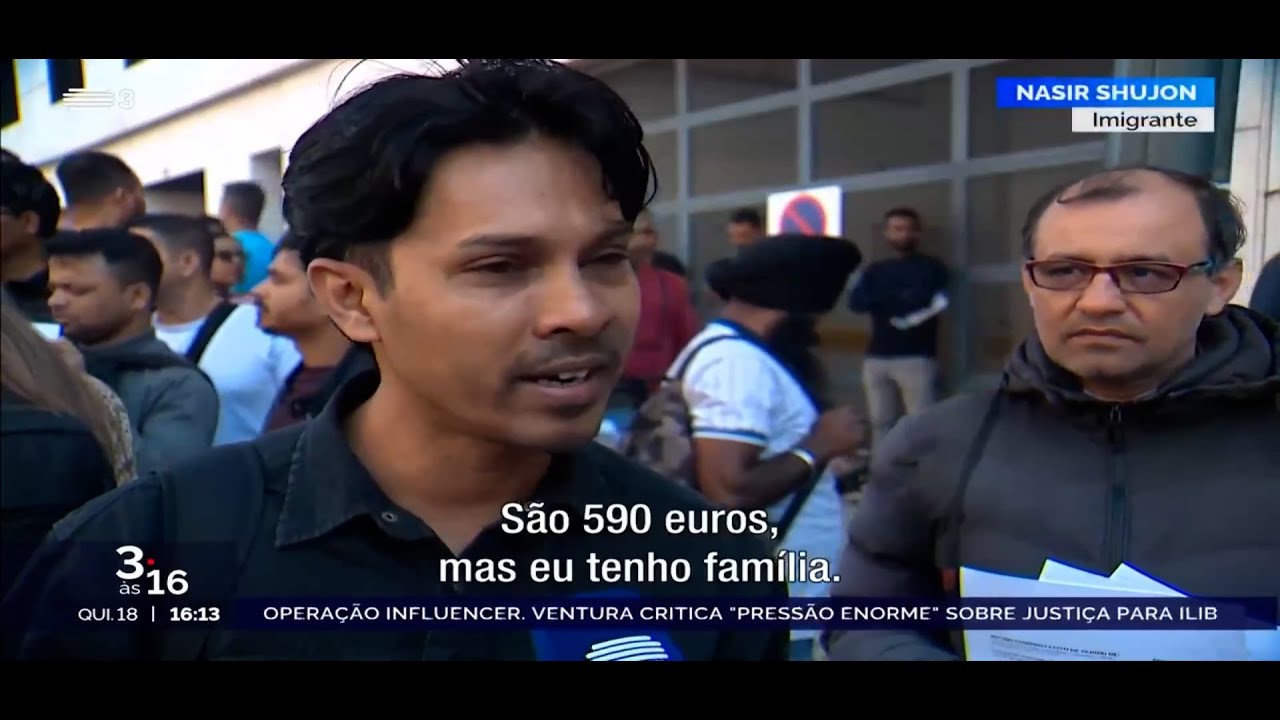 Imigrantes do 3º mundo em Portugal recebem 600€ e exigem documentação