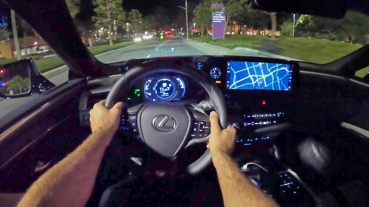 2022 Lexus ES 300h Hybrid F Sport POV Night Drive (3D Audio)(ASMR)
