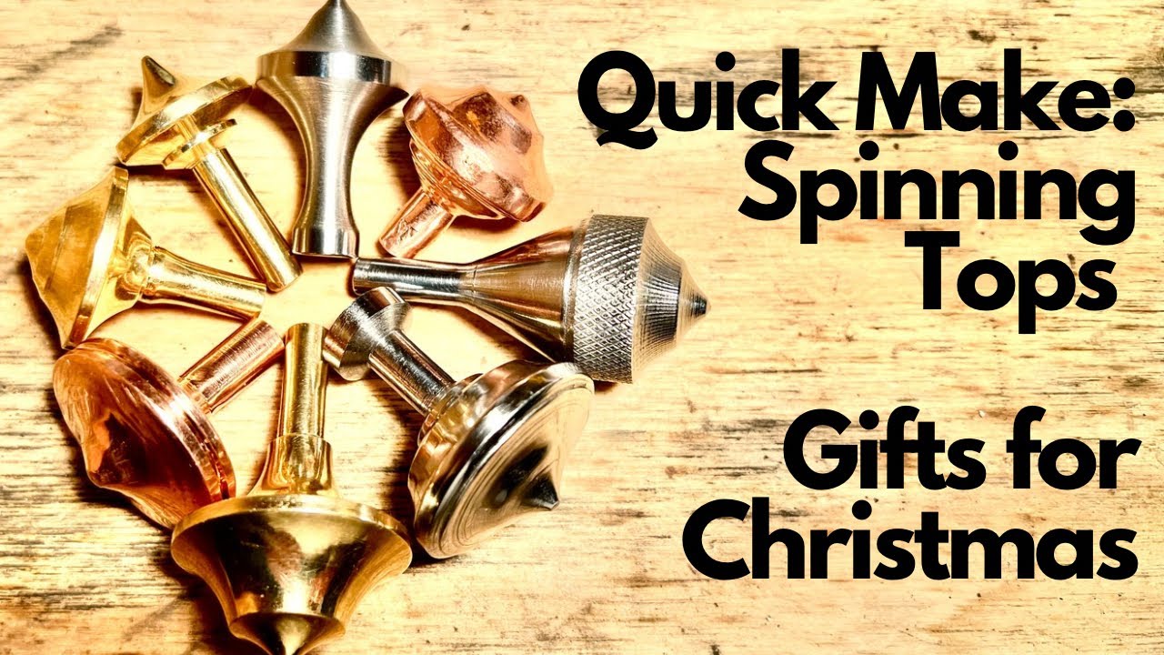 How to make a spinning top! Quick metal lathe project for gifting. I made one that spins 4 minutes!