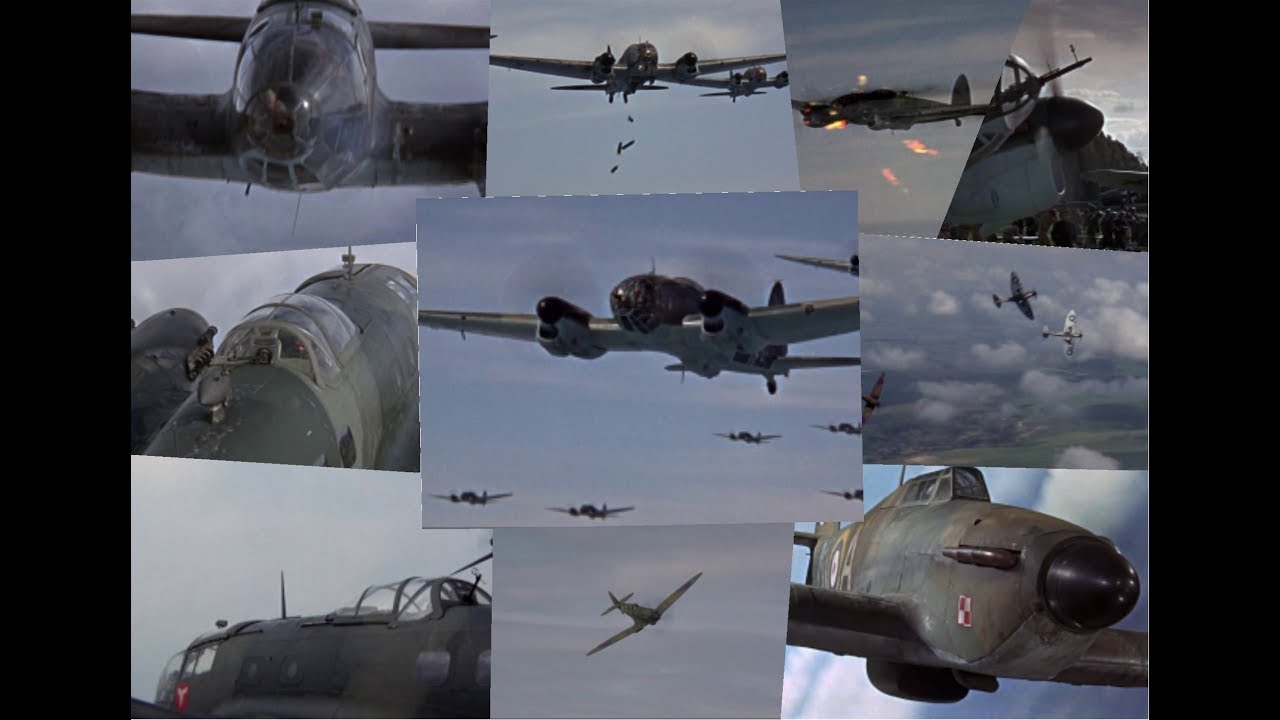 空中戦名シーンその１　～ドイツ爆撃機に襲いかかるスピットファイヤ　～（再修正版）