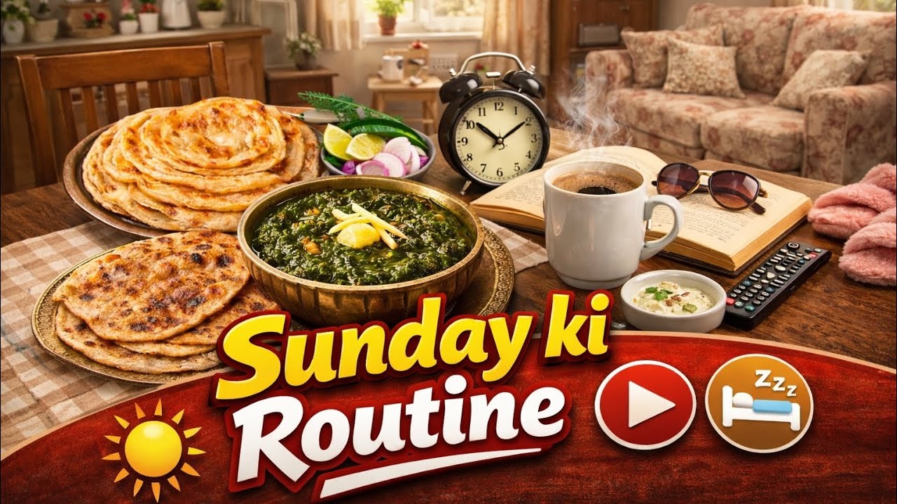 Saag prathy wali Sunday 😍 simple Routine & Ghar ka sakoon✅😇