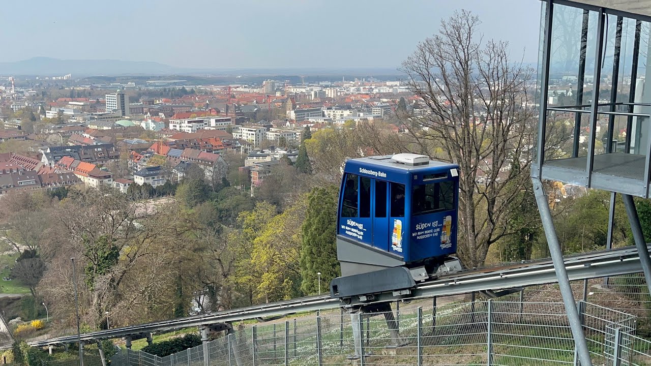 Schlossbergbahn Freiburg Bergfahrt 