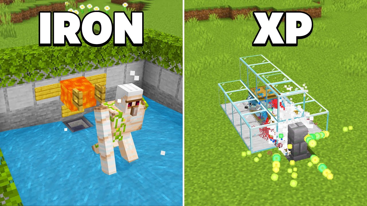 TOP 3 Starter Farms in Minecraft Bedrock 1.21! (Iron,XP)