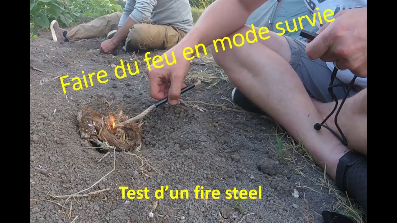 J'ai testé faire du feu en mode survie avec un Fire Steel!!