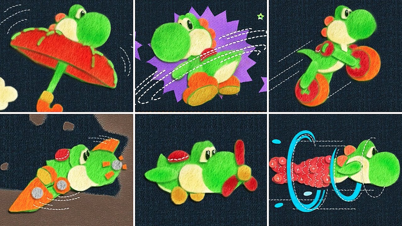 Yoshi's Woolly World - All Transformations