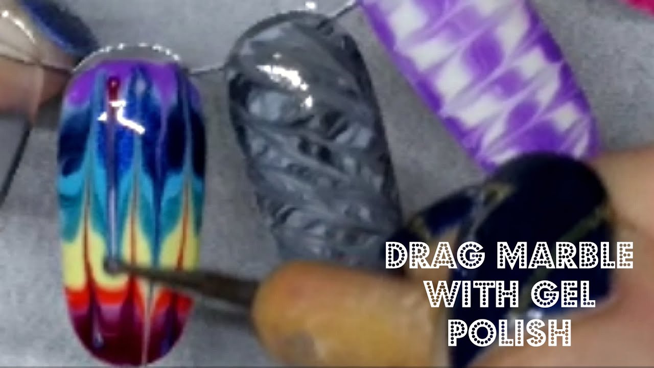 Nail Art | Drag Marble | Gel Polish