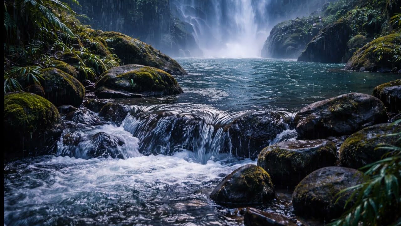 Rain & Thunderstorm in the Forest 🌩️Sleep Frequency & Deep Sleep
