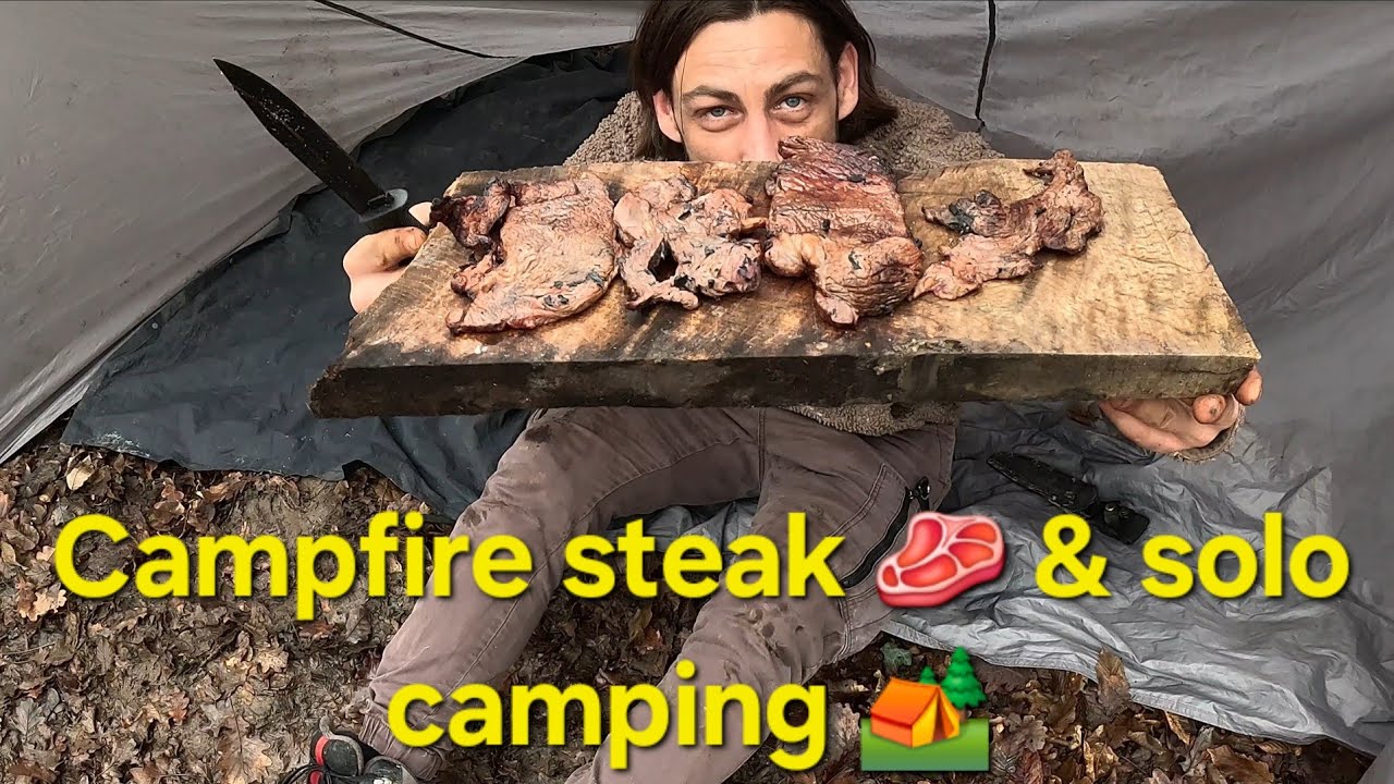 Cooking steak and sleeping outdoors 🥩