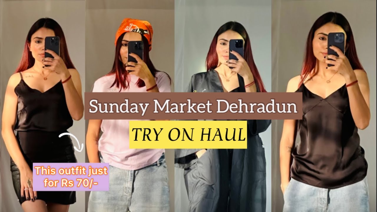 Dehradun’s Sunday market || TRY ON HAUL|| # shopping 