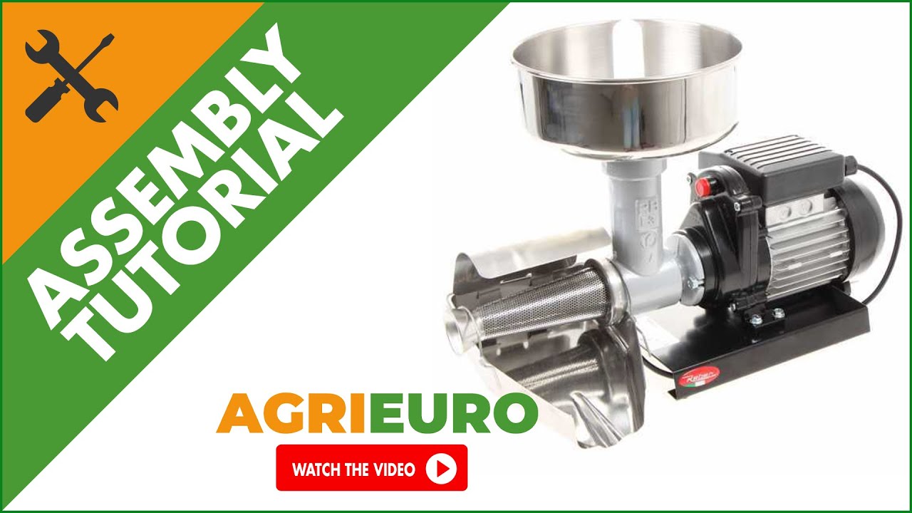 Reber 9008N - N.3 Tomato Press - 450 W Induction Motor - Assembly tutorial