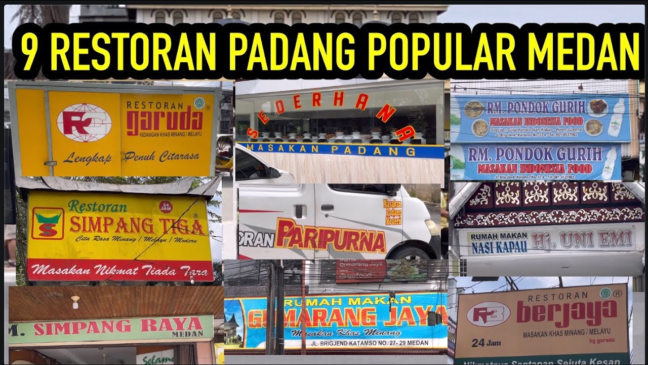 KULINER MEDAN, THE BEST NASI PADANG, MEDAN !!! 9 RESTORAN PADANG TERKENAL MEDAN INDONESIA !!!