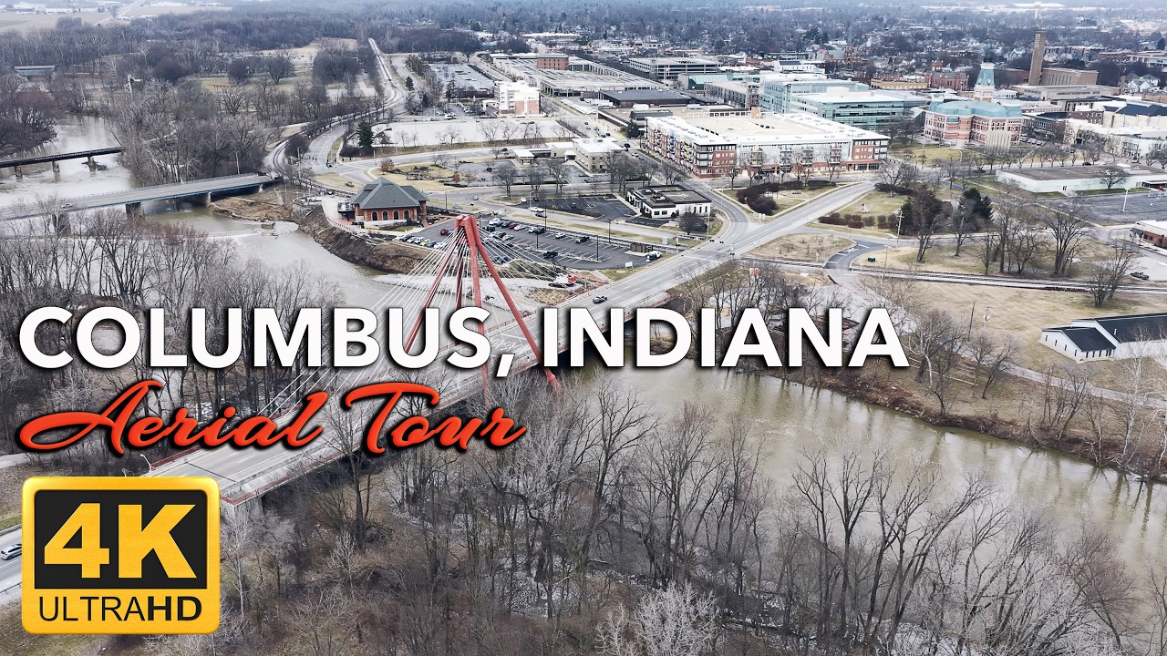 Columbus, Indiana from Above | A City Built with Precision
