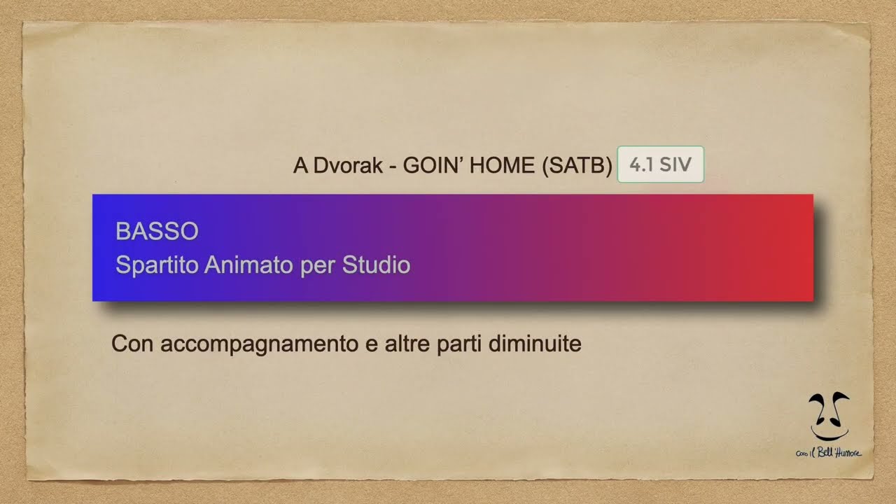 DVORAK   Going Home SIV BASSO