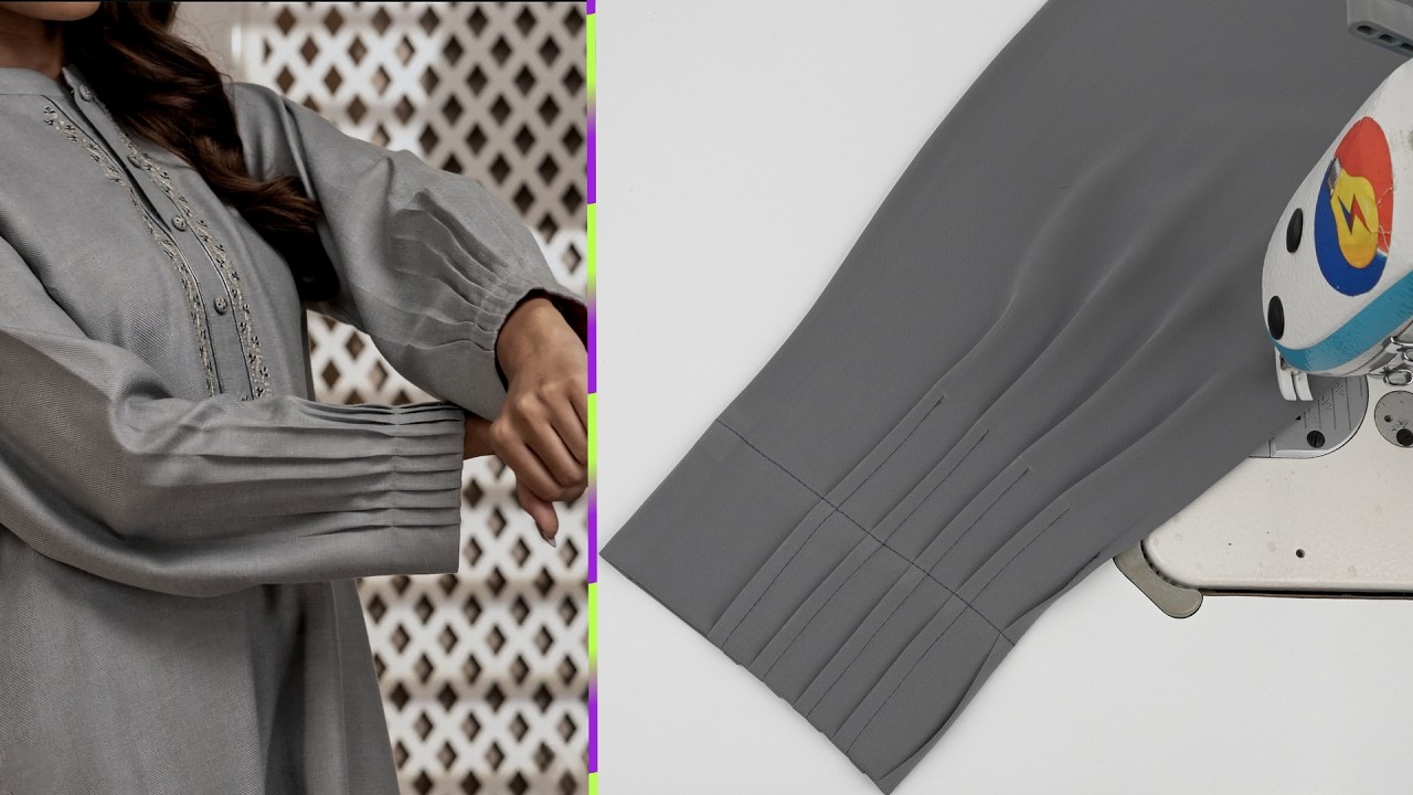 Creative Pin Tucks Sleeve Design with Pin Tucks Sewing Tutorial | Sewing Tips and Tricks