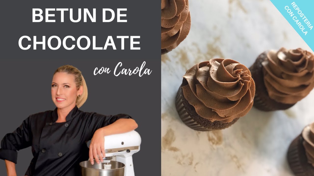 Betun de Chocolate para relleno o cobertura de cupcakes y pasteles.