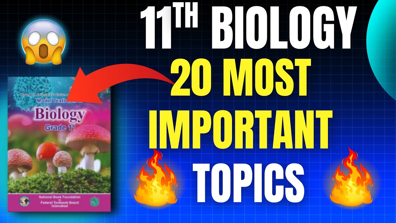 Biology Class 11 20 Most Important Topics 2025 🔥 | FBISE Most Important Topics & Questions
