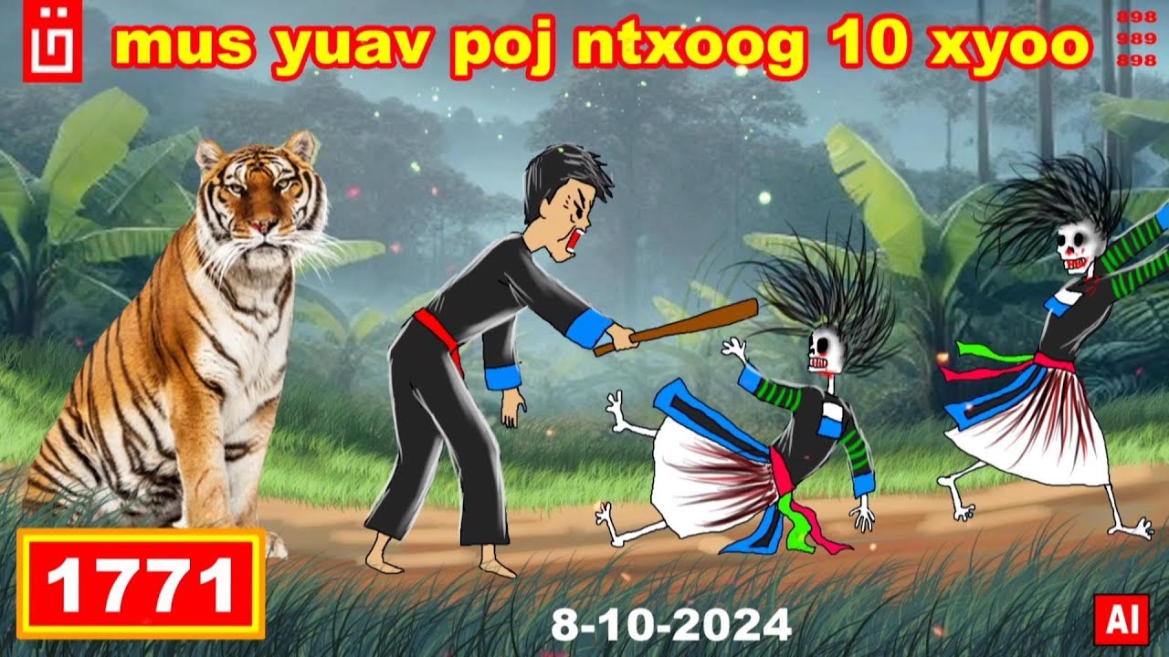 dab hais hmoob - 1771 - 8/10/2024 mus yuav poj ntxoog 10 xyoo, แต่งกับผี 10ปี, Marrying a ghost.
