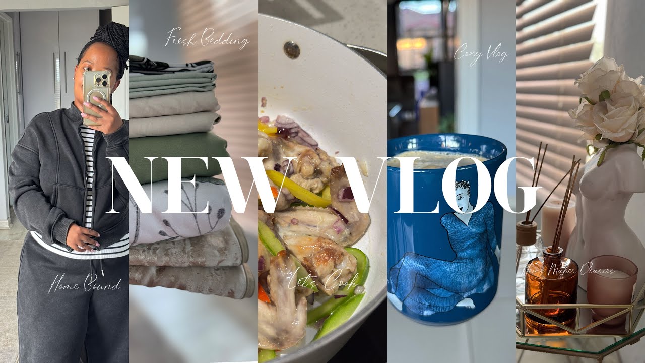 New vlog, fresh bedding, home making, cozy bedroom reset, South African YouTuber, let’s cook 