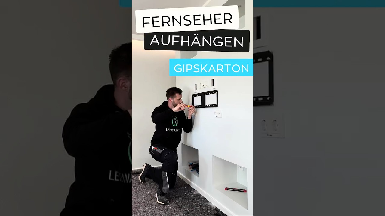 TV an Gipskarton aufh&auml;ngen: so h&auml;ngt dein Fernseher sicher an einer Trockenbauwand!
