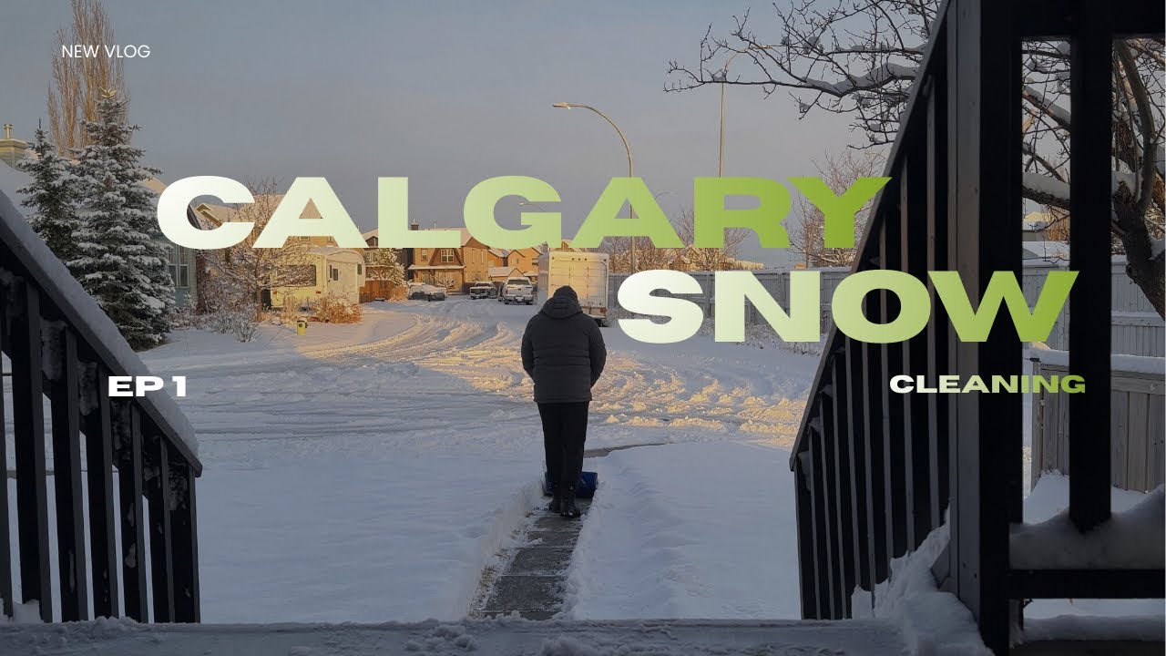 Front Yard Snow Cleaning | Calgary Tamil Vlog | Canada #uvstudio | Part 1