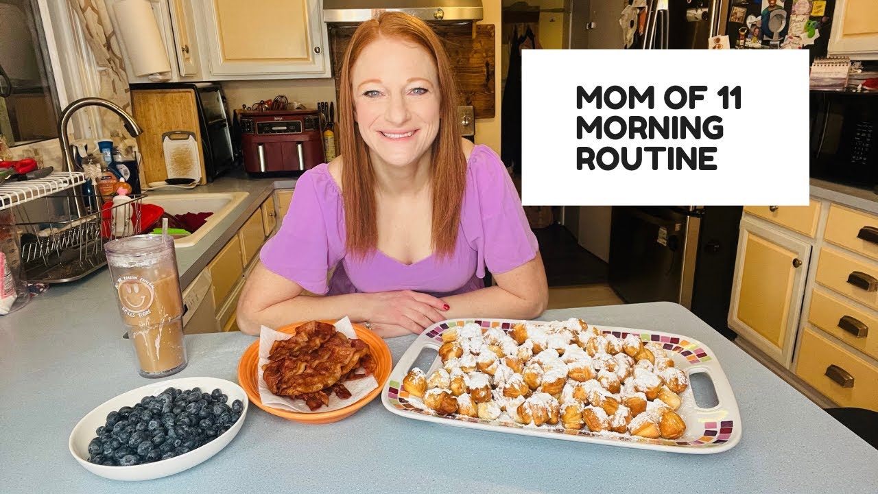 MOM OF 11 MORNING ROUTINE *Air Fryer Beignets*