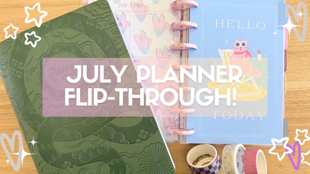 Planner Flip Through July 2025 📖 How I Used My Mini Happy Planner and Passion Planner in July