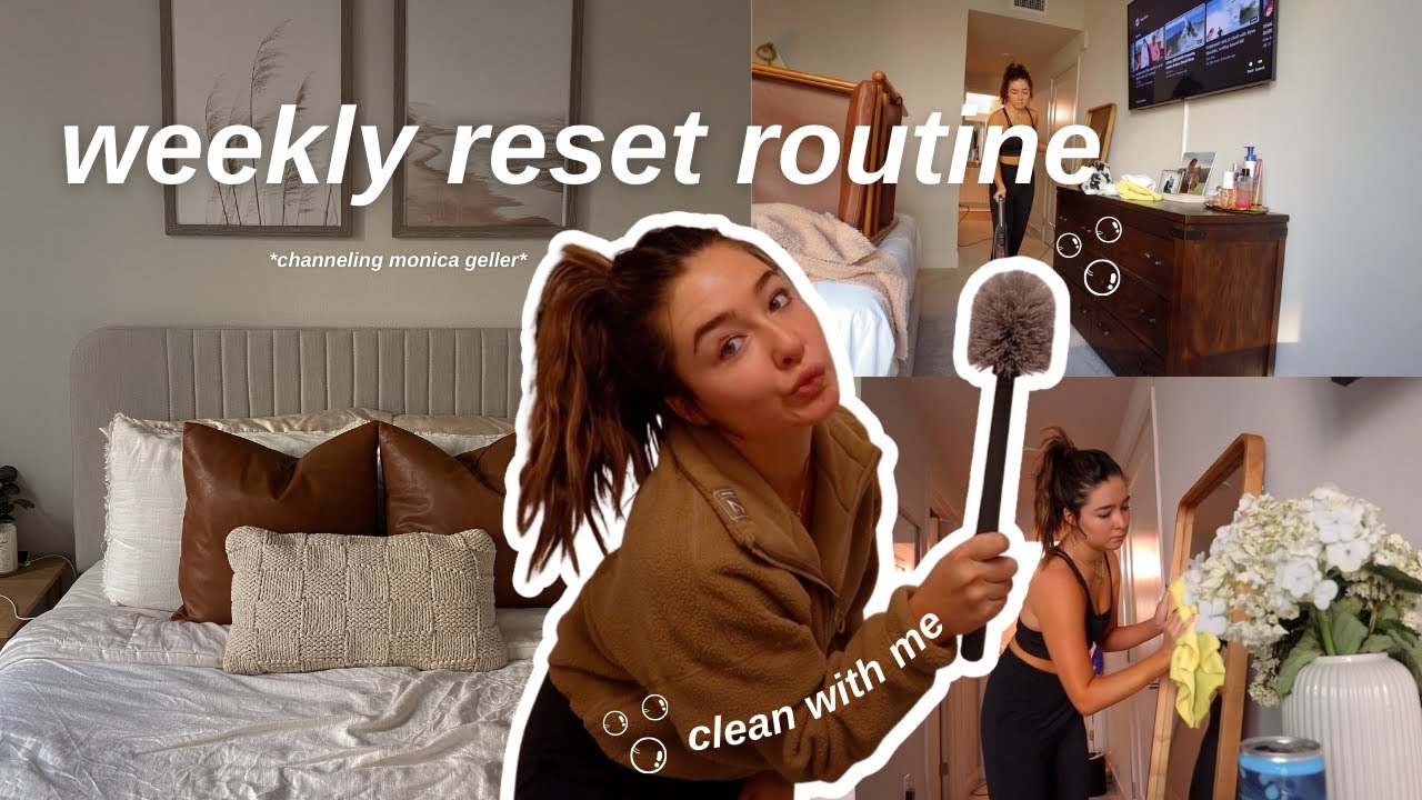 WEEKLY RESET ROUTINE: deep clean with me, reorganizing my apartment + HUGE gymshark sale!