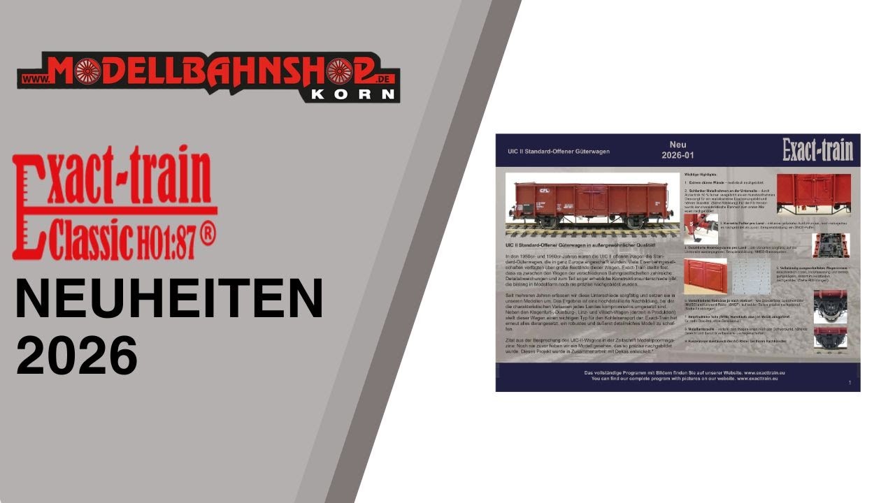 Exact Train | Neuheiten Katalog 2026 | Modellbahn | Spur H0