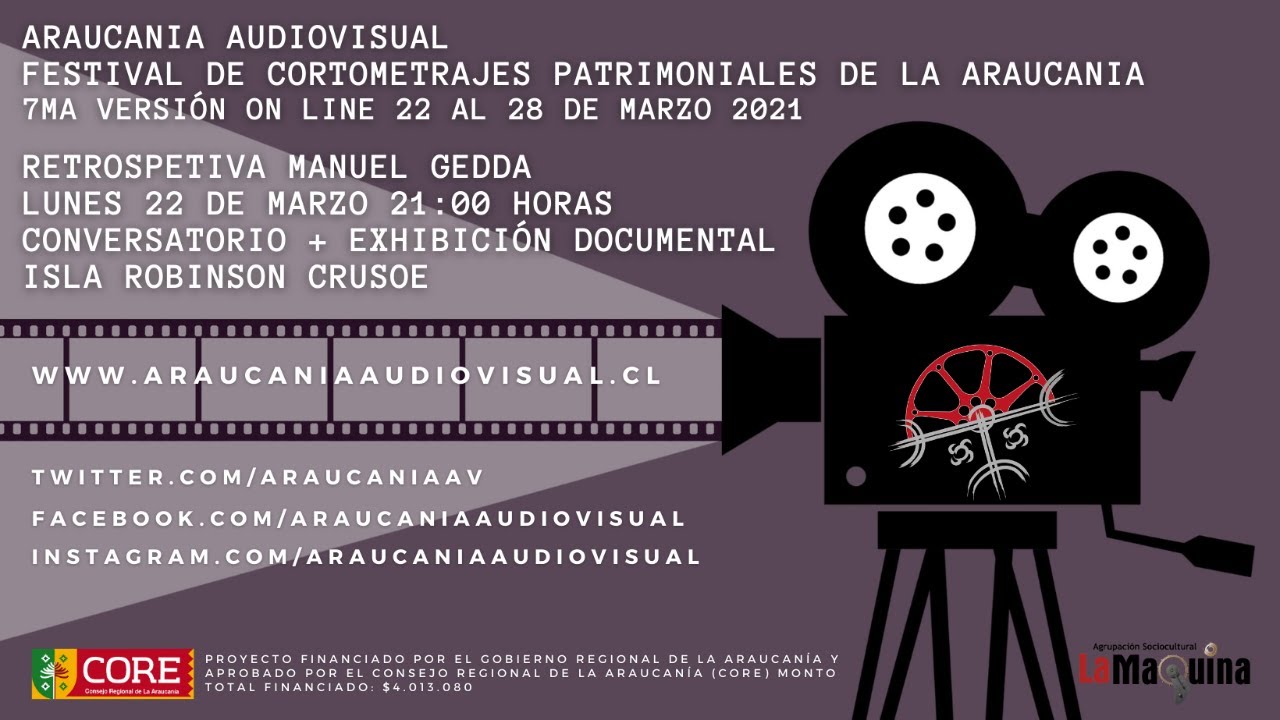 Retrospectiva documental Manuel Gedda – conversatorio + exhibición documental “Isla Robinson Crusoe”